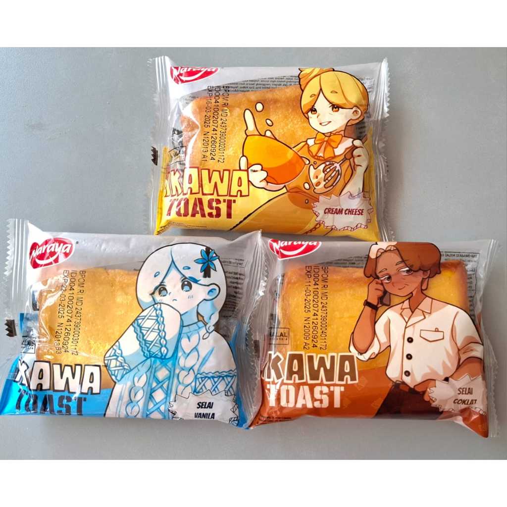 

Naraya Ikawa Toast Roti Panggang Coklat Cream Cheese Vanila 60g