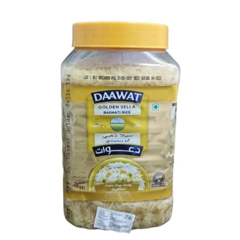 

Beras Basmati Daawat Golden Sella - Kemasan Asli 1 kg Toples