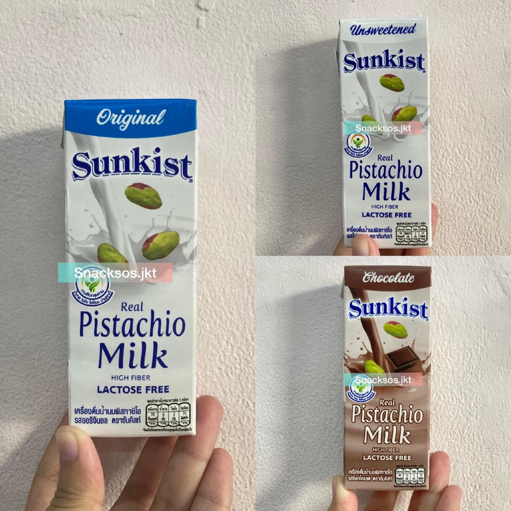 

SUNKIST REAL PISTACHIO MILK ORIGINAL / CHOCOLATE / UNSWEETENED - LACTOSE FREE