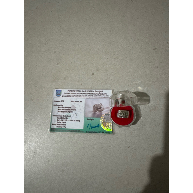 Cincin berlian kalimantan white gold