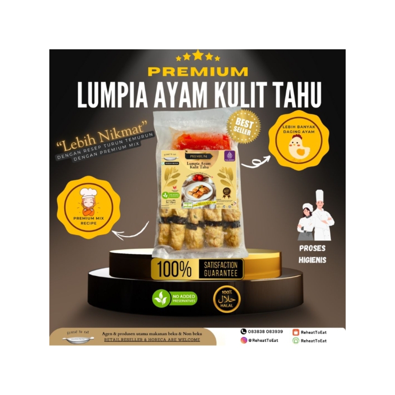 

ReheatToEat Lumpia Ayam Kulit Tahu Premium / Isi : 10 Pcs *HALAL*