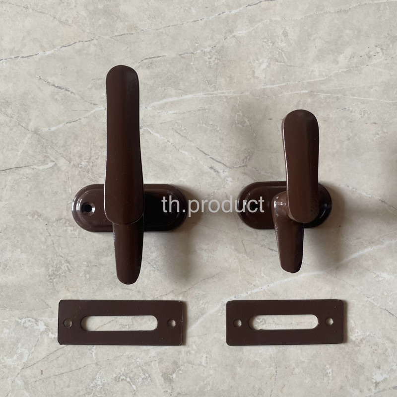Termurah grendel jendela grendel pintu rambuncis panolet grendel slot kunci jendela aluminium coklat