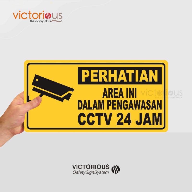 

Sticker CCTV | Perhatian Area Ini Dalam Pengawasan CCTV 24 Jam Sticker Vinyl Tahan Air