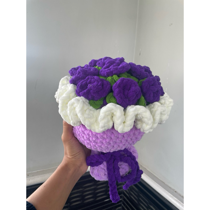 flower bouquet | buket bunga rajut | bucket bunga rajut besar