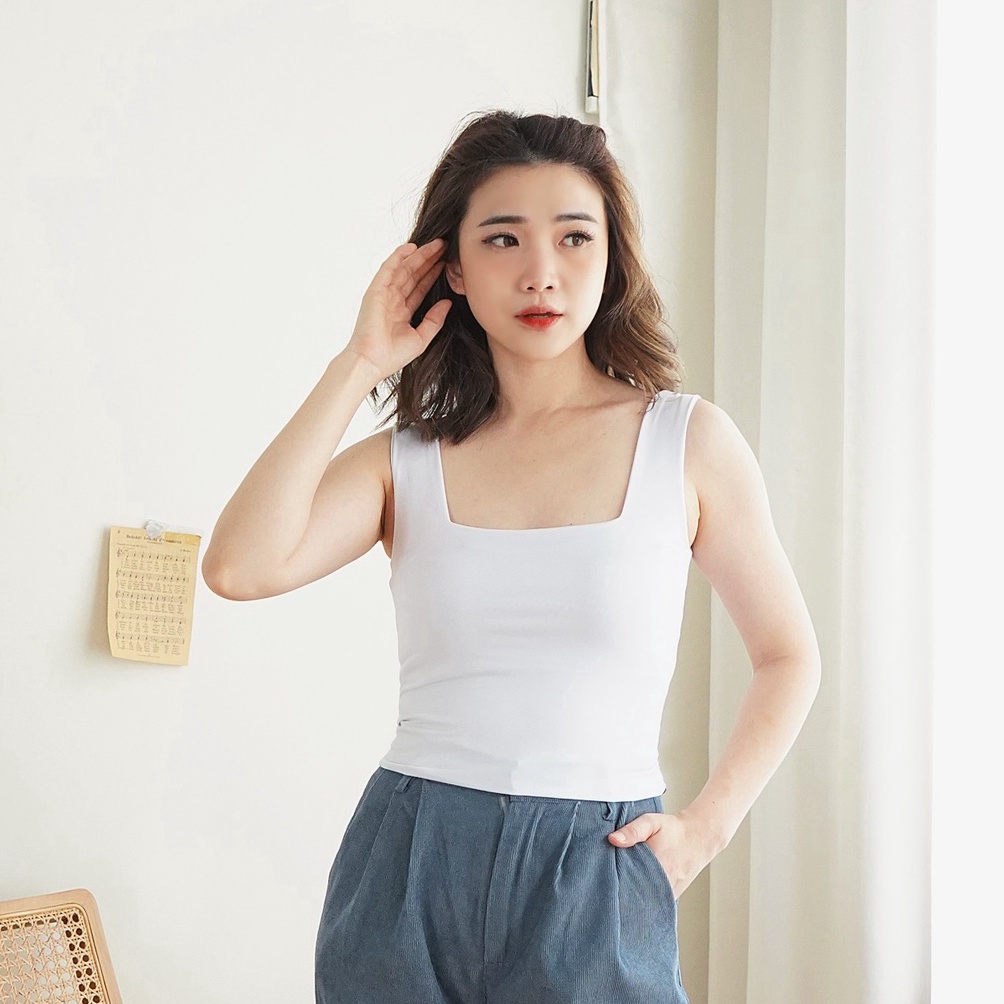 Lariz Tanktop Square Tank Top Square Tanktop Baju Atasan Wanita Crop Top 3