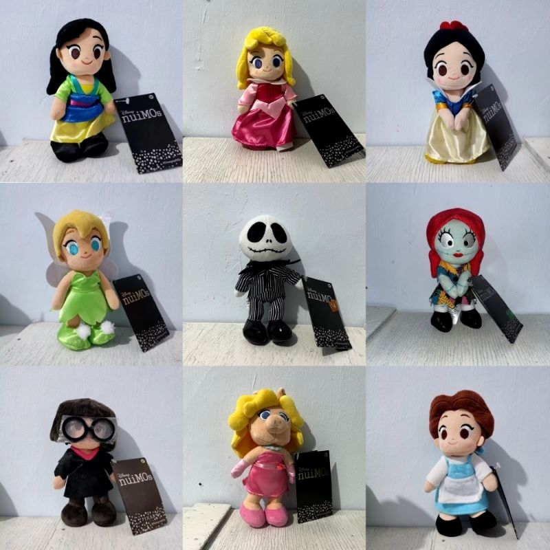 Boneka Nuimos Disney Princess Aurora Alice Cinderella Tinkerbell Snow White Jasmine Tiana Ariel Rapu