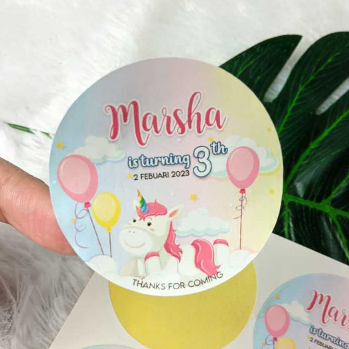 

Threemind Sticker Bulat Ulang Tahun Anak Stiker Ultah Free Design Template Birthday Bahan Chromo