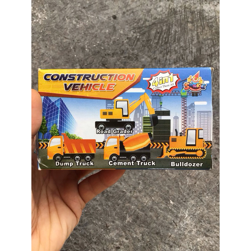 MINIATUR 4 MOBIL DUMP TRUCK BULLDOZER DSB