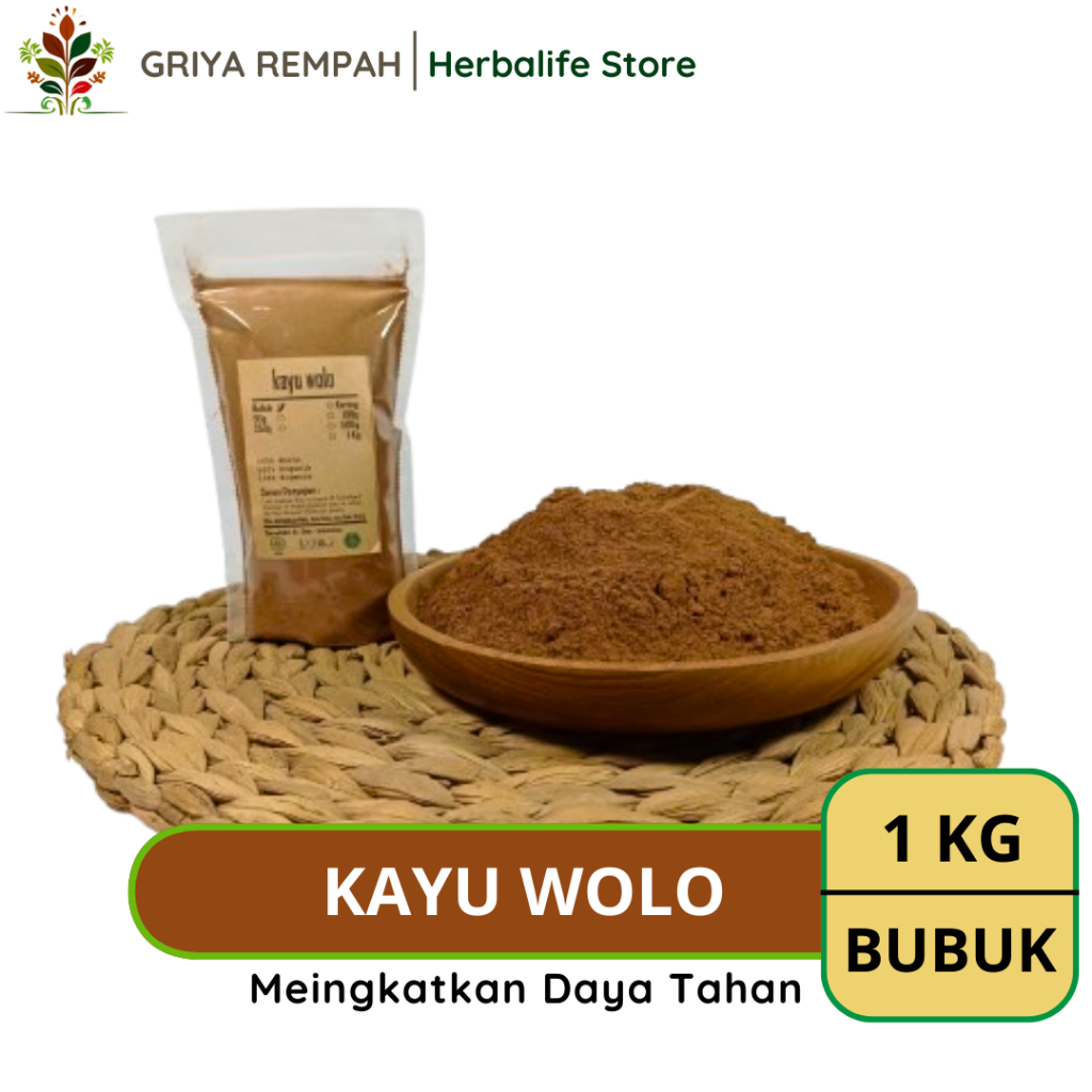 

KAYU WOLO BUBUK 1 KG Kayu Lanang Rempah Herbal Alami Simplisia Kering Premium untuk Ramuan Jamu Tradisional & Kesehatan Kajeng Jaler Oroxylum Indicum Vent