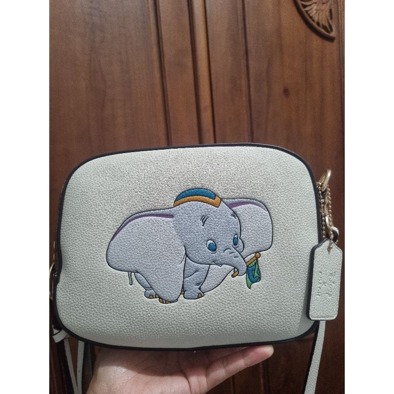 Preloved coach camera sling bag x disney dumbo