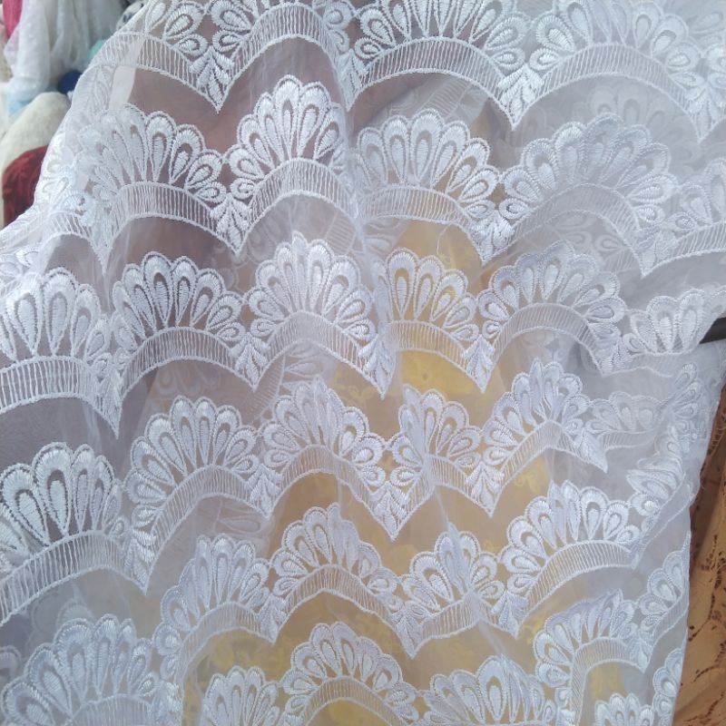 Kain organza bordir | Harga/0,5m | bahan organza bordir| bahan organza bordir | kain organza bordir.