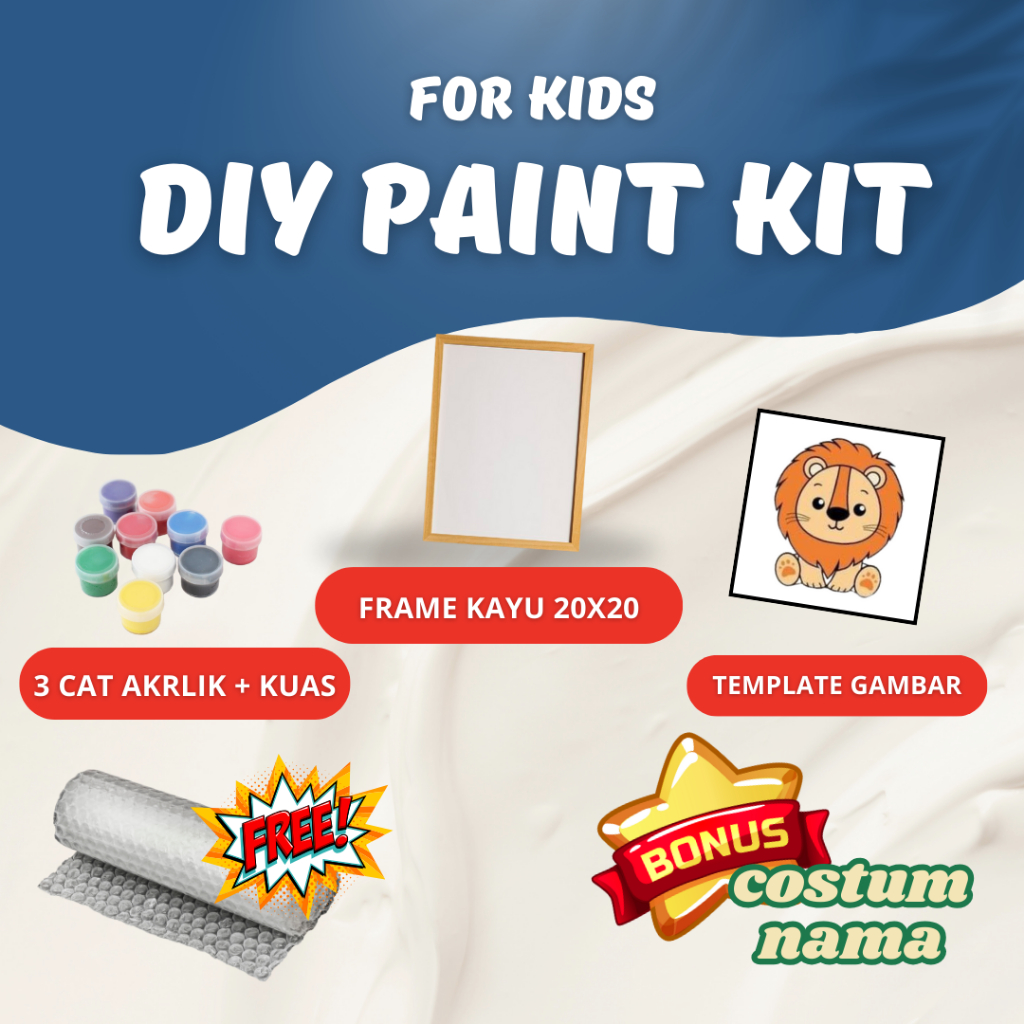 

DIY PAINT KIT (1 SET FRAME LUKIS) | EDUKASI MELUKIS | BONUS COSTUM NAMA