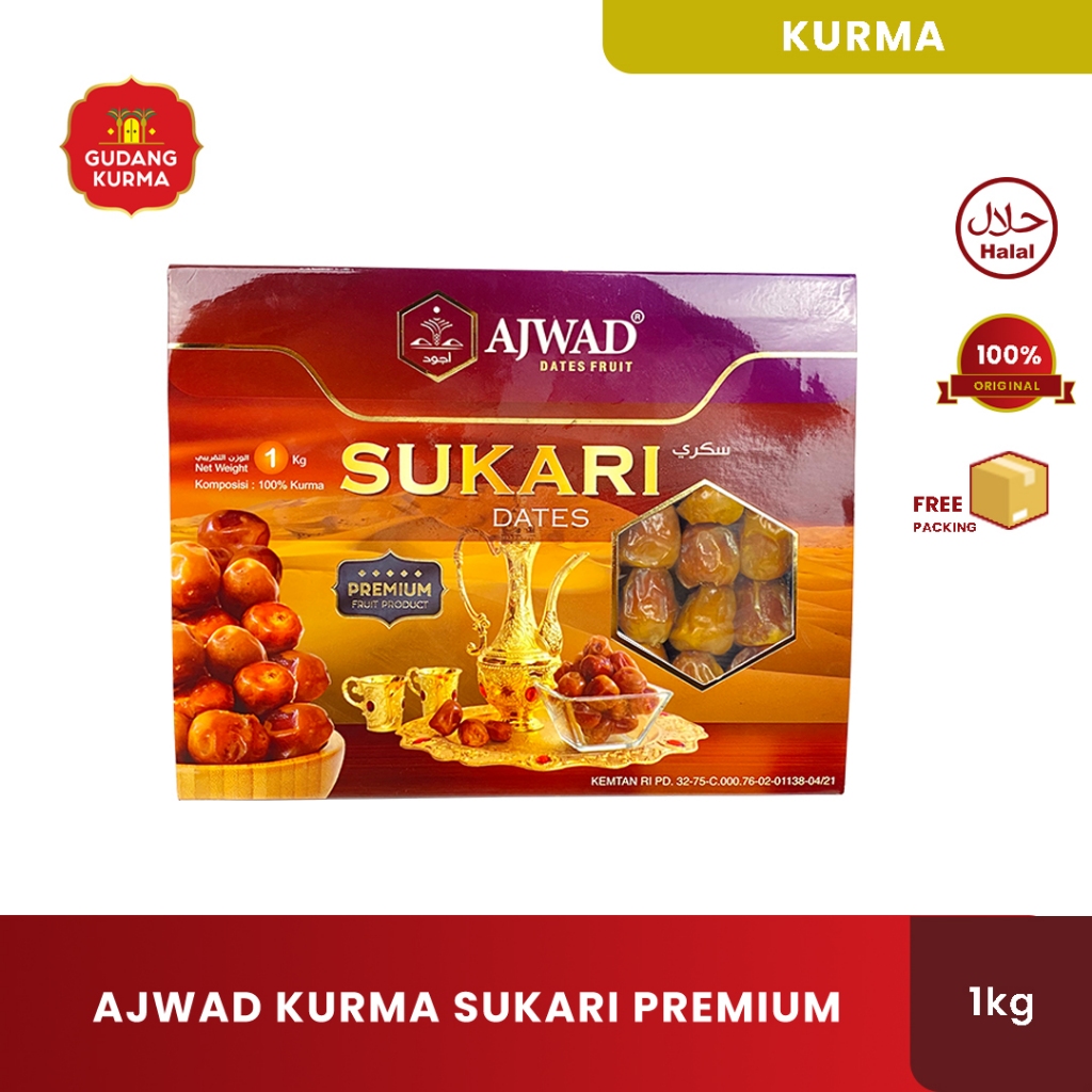 

Ajwad Sukari Premium 1kg Kurma Manis dan Lembut