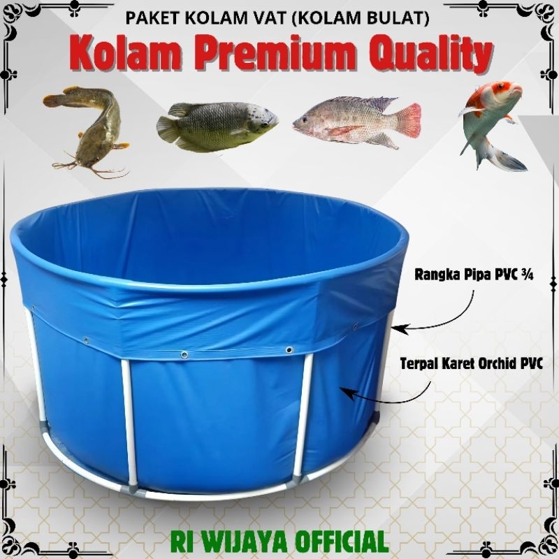 KOLAM VAT BULAT / KOLAM TERPAL BULAT / KOLAM BUNDAR / KOLAM TERPAL ORCHID / KOLAM TERPAL PVC