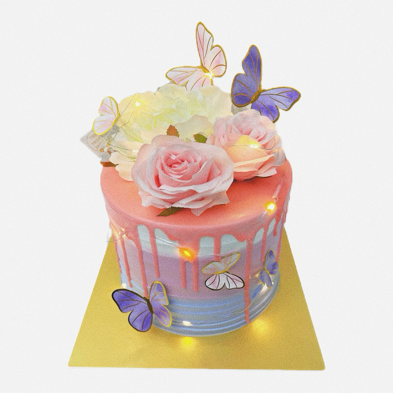 

Cake Flower Pink & White