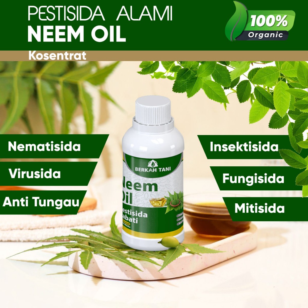 Neem Oil/Minyak Mimba/Pestisida Nabati / Organik | Ekstrak Neem Oil Alami 100 ML untuk Tanaman | Ins