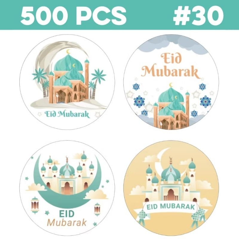 

Eid Mubarak Stiker lebaran Emblem 500 PCS #30