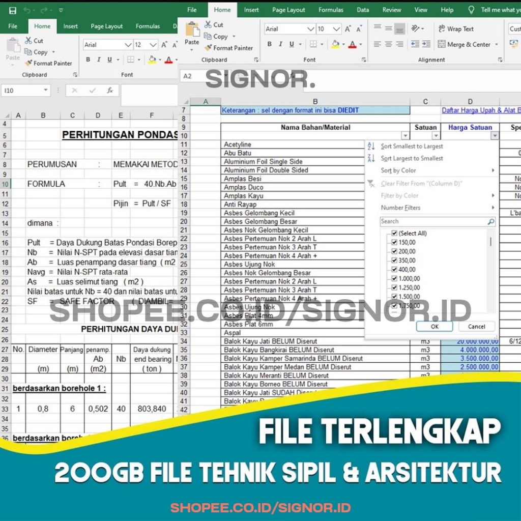 [Q8497] ArchiData Kumpulan File Database Teknik Sipil Arsitektur & Proyek Kontruksi Terlengkap & Ter