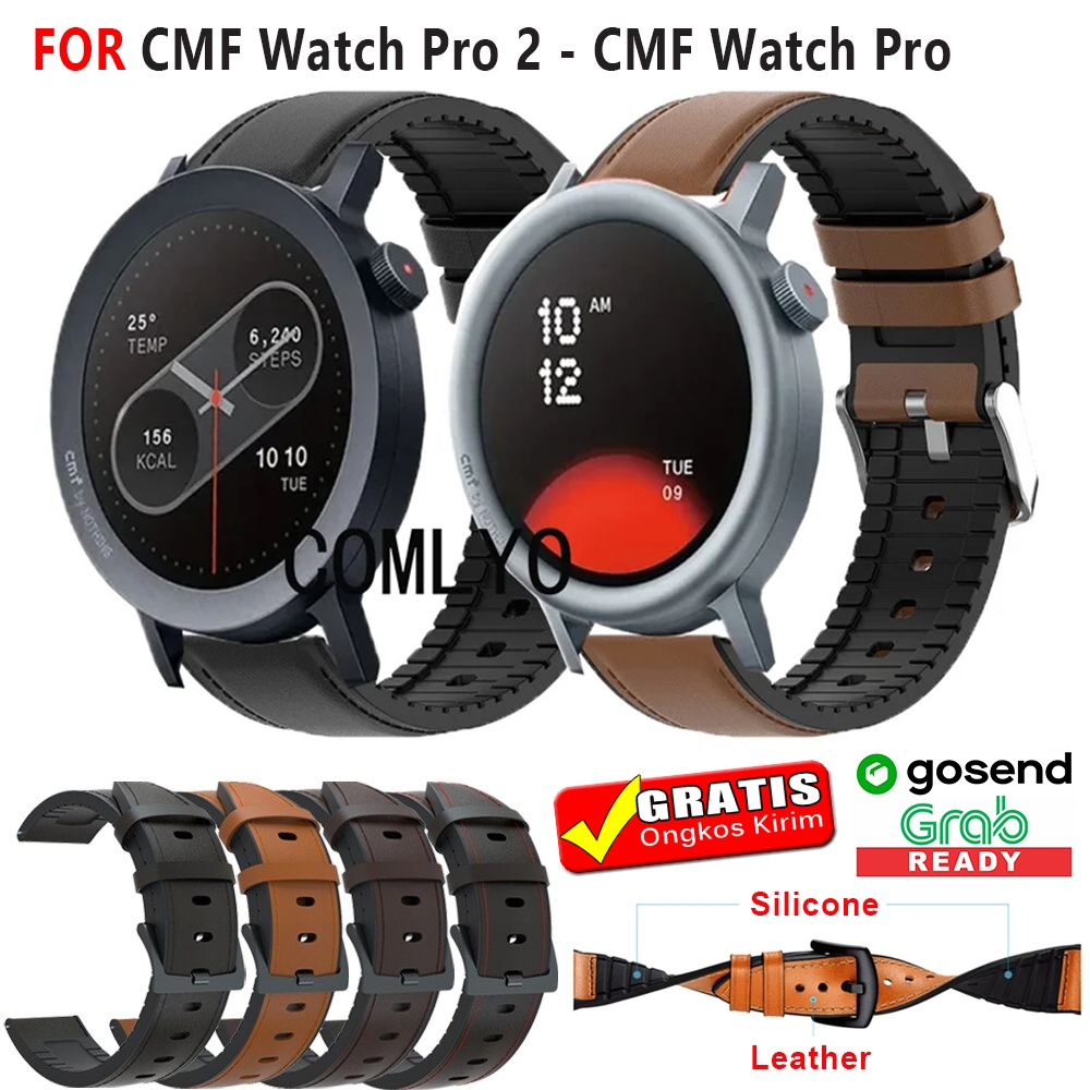 STRAP TALI JAM For CMF Watch Pro 3 - CMF Watch Pro 2 - CMF Watch Pro - MODEL LEATHER KULIT RUBBER 22