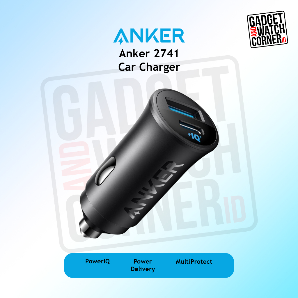 Anker Car Charger Mobil 30W USB + Type C PPS PD Super Fast Charging A2741