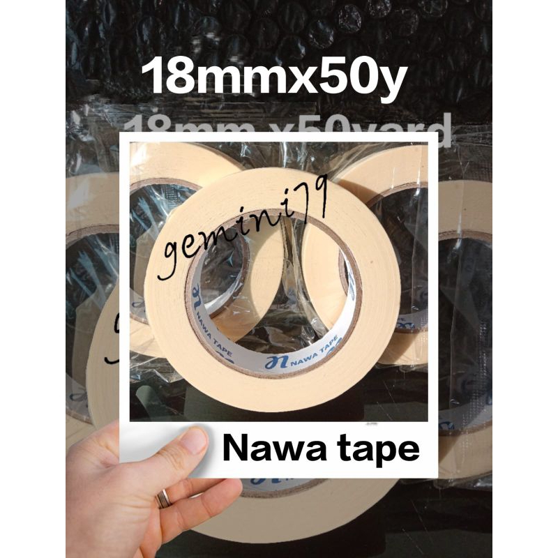 

solasi kertas masking tape lakban kertas nawa tape 18mmx50y