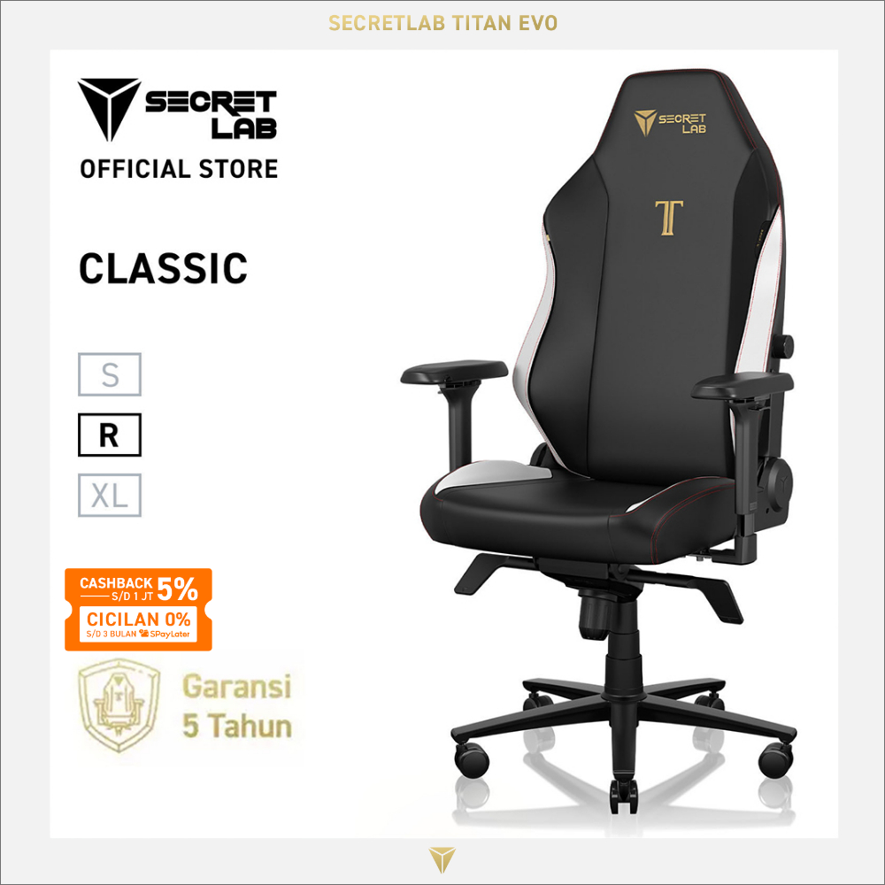 Kursi Gaming Secretlab TITAN Evo NEO Hybrid Leatherette - Stealth