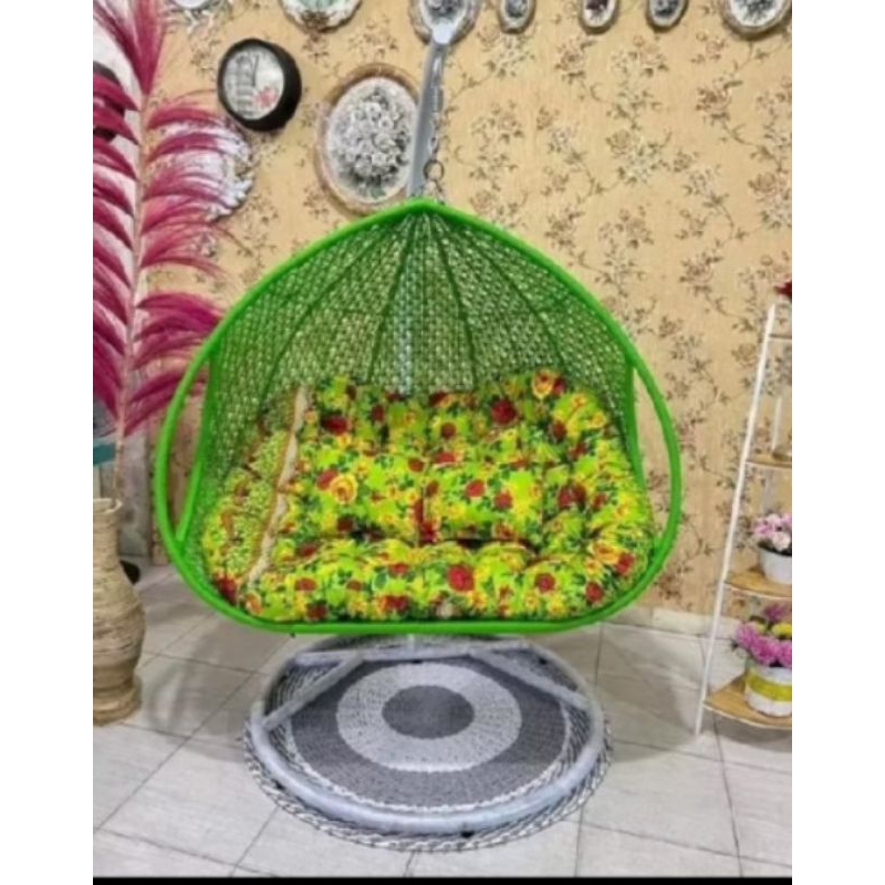 ready stok ayunan semi jumbo ayunan besi ayunan rotan sintetis
