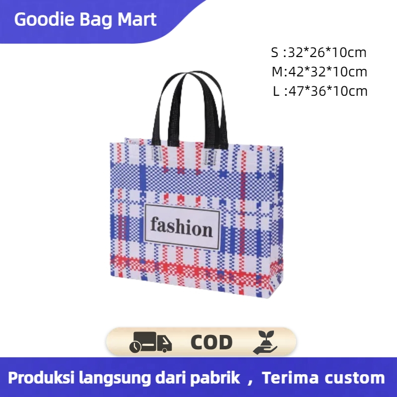 

Goodie bag-Tas Belanja tas spunbond tas souvenir premium tebal dan kuat/Terlaris lipat jumbo/ waterproof/shopping bag A01