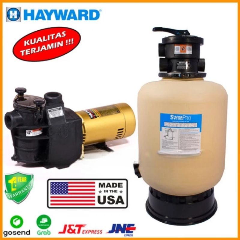 Paket Pompa Kolam Renang Hayward 1hp + Sand filter 17" Hayward Max Flo