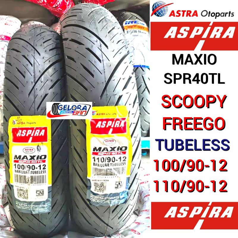 Ban Matic Tubeless Aspira 100/90-12 Ban 110/90-12 Ban Scoopy FREEGO Ban Tubeless Ring 12 ban montor 