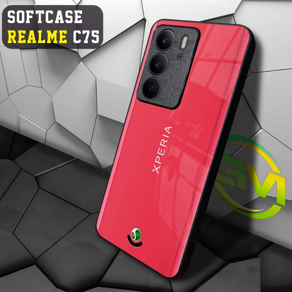 GM40 Softcase Kilau Realme C75 Case  Casing Cover Pelindung Hp Realme c75 Case Glass Kaca Protector 