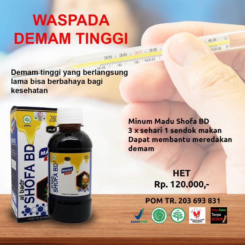 

Madu Shofa BD batuk demam Al Badr 280gr