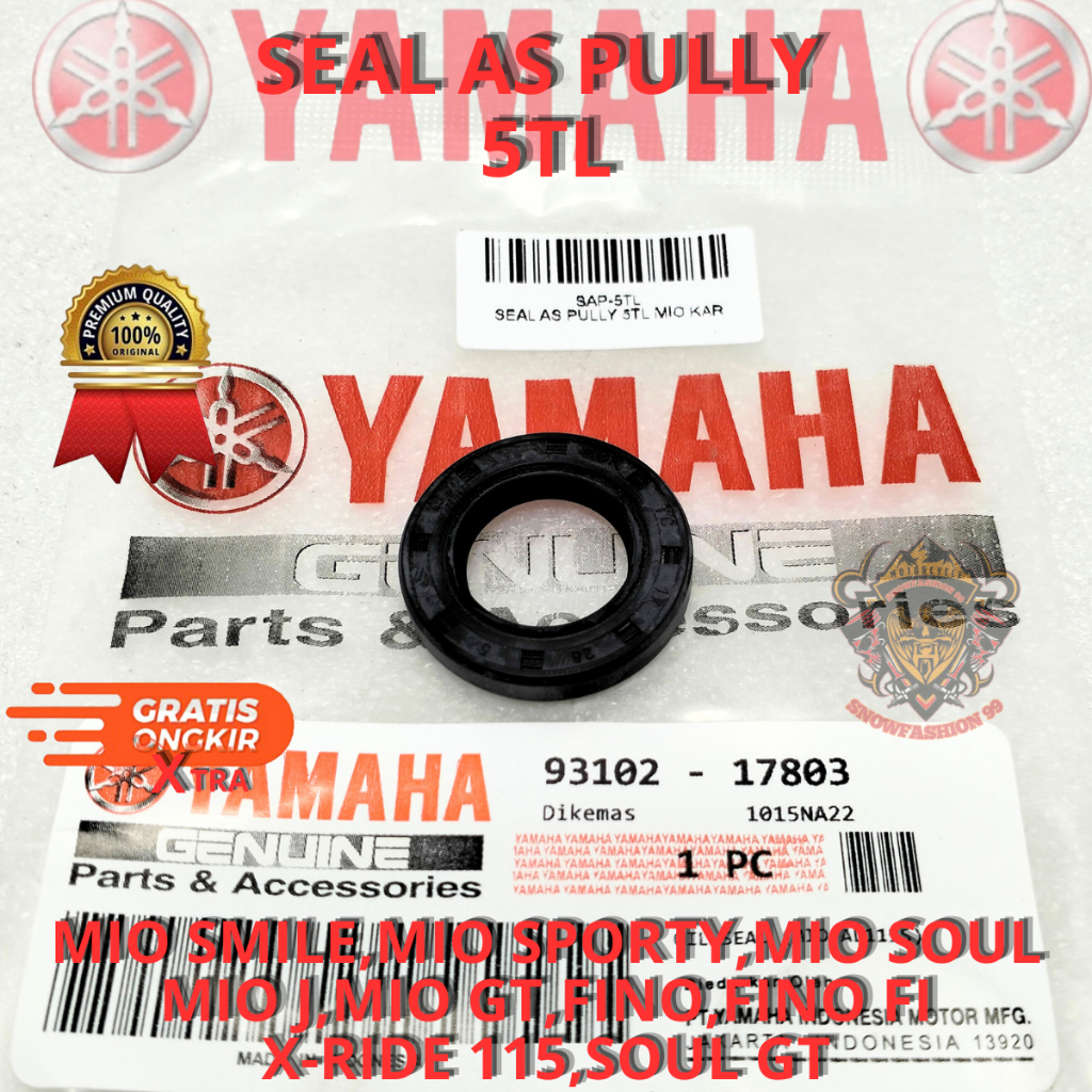 (ORI) SEAL AS PULLY PULLEY BELAKANG YAMAHA 5TL MIO SMILE MIO SPORTY MIO J MIO GT ASLI ORIGINAL MIO S