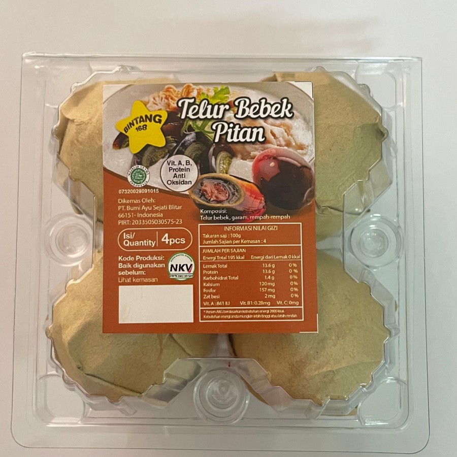 

Telur Bebek Phitan / Pitan / Century Egg premium isi 4 Butir/ Box mika