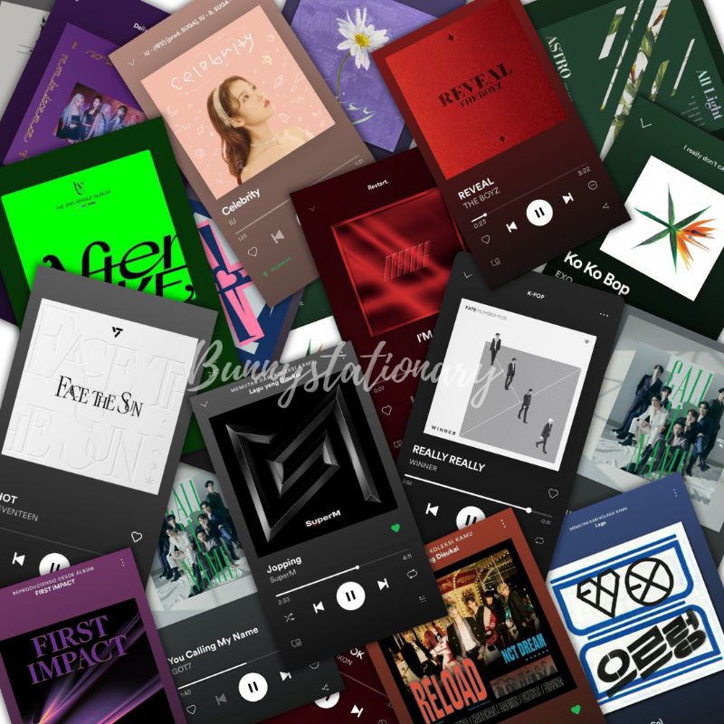 

Sticker Aesthetic Spotify / Sticker Aesthetic lagu / Sticker Bullet Journal