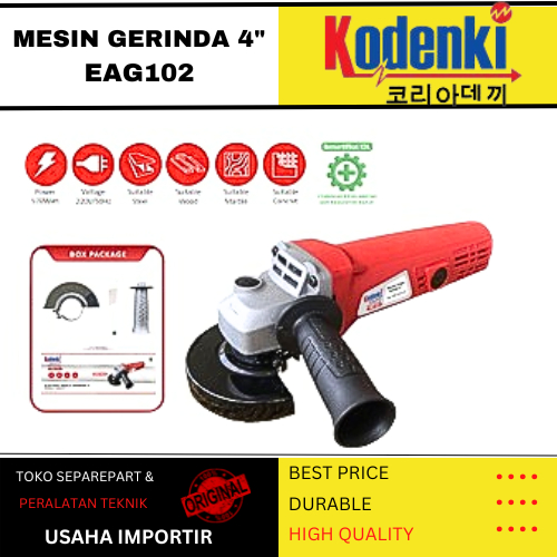 MESIN GERINDA 4" KODENKI EAG102 | MESIN GRENDA KODENKI EAG102 | GRENDA KODENKI | ANGLE GRINDER KODEN