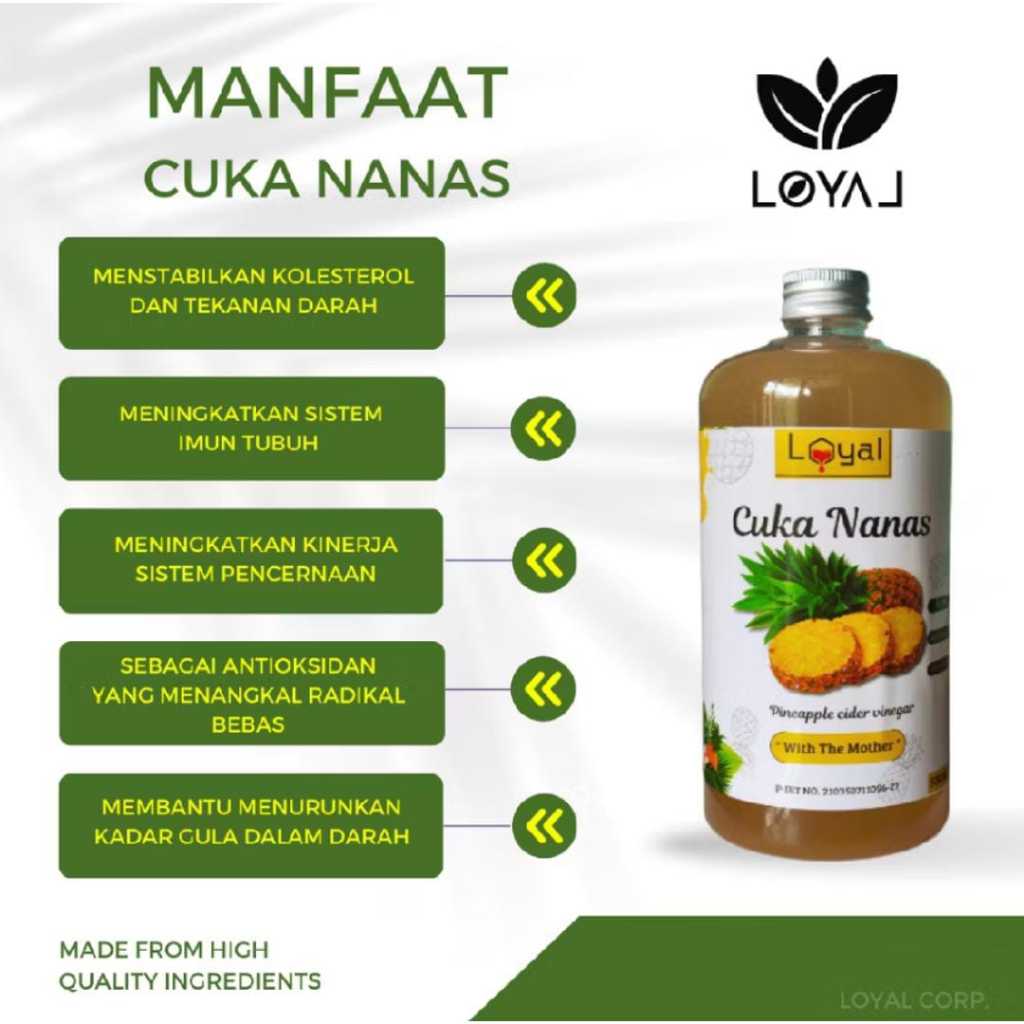 

Loyal Cuka Nanas 500ml/ Pineapple cider vinegar with the mother