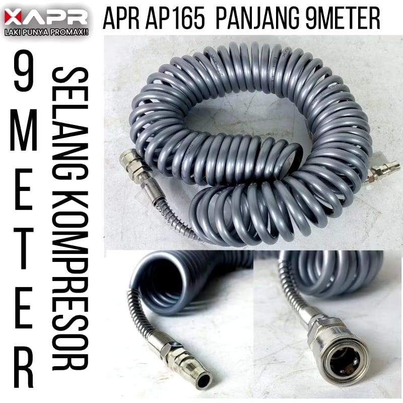APR JAPAN RAJA SELANG COMPRRSOR 9 Meter APR AP165 X APR SELANG SPIRAL 5 X 8 MM