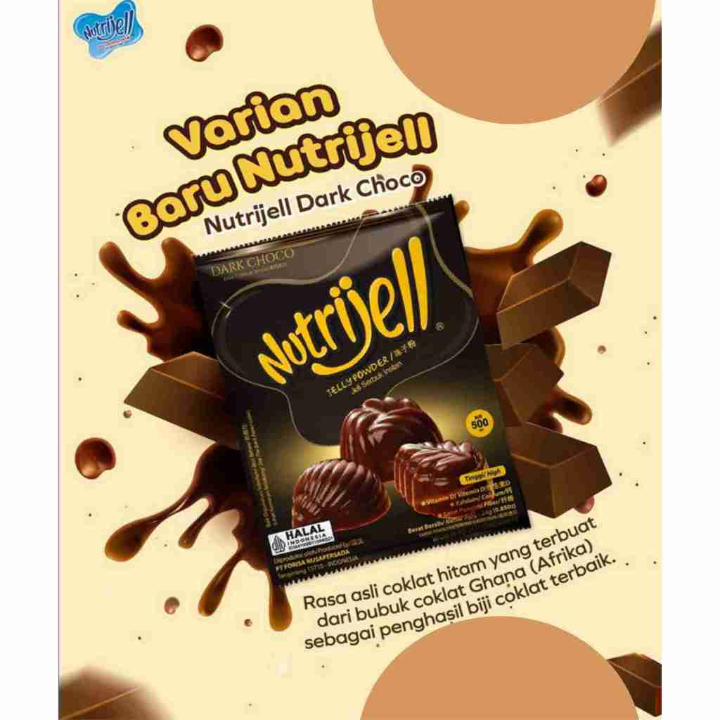 

Nutrijell Dark Choco 12gr Jelly Dark Choco / Nutrijell Dark Choco Cokelat Hitam