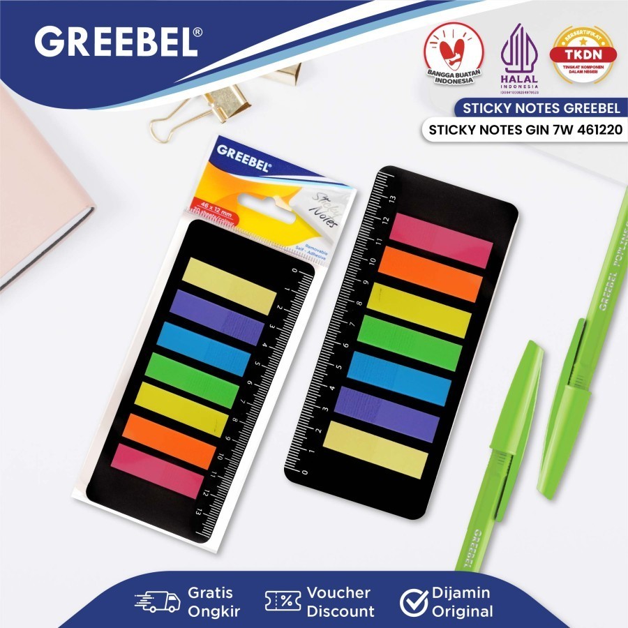 

Sticky Note Index Memo Greebel Gin 7 Warna 4612220 Pad Note Tempel Penanda Buku