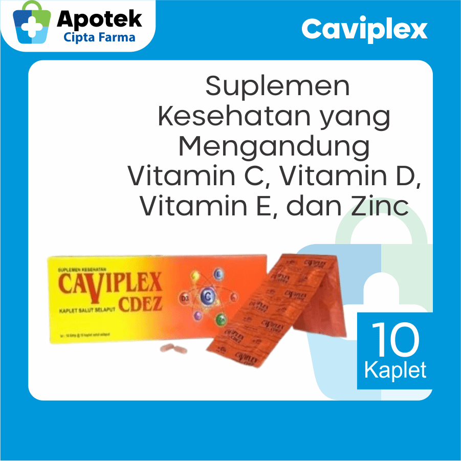 Caviplex Cdez Caviplex Multivitamin Tablet Suplemen Vitamin Zinc Vitamin C Vitamin D3 Vitamin E Supl