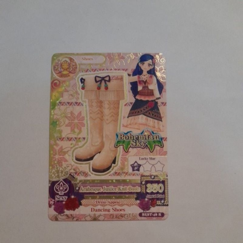 WTS AIKATSU CARD ORIGINAL MESIN ARABESQUE JUSTICE KNIT BOOTS ZODIAC VER ZODIAK VERSI LIBRA
