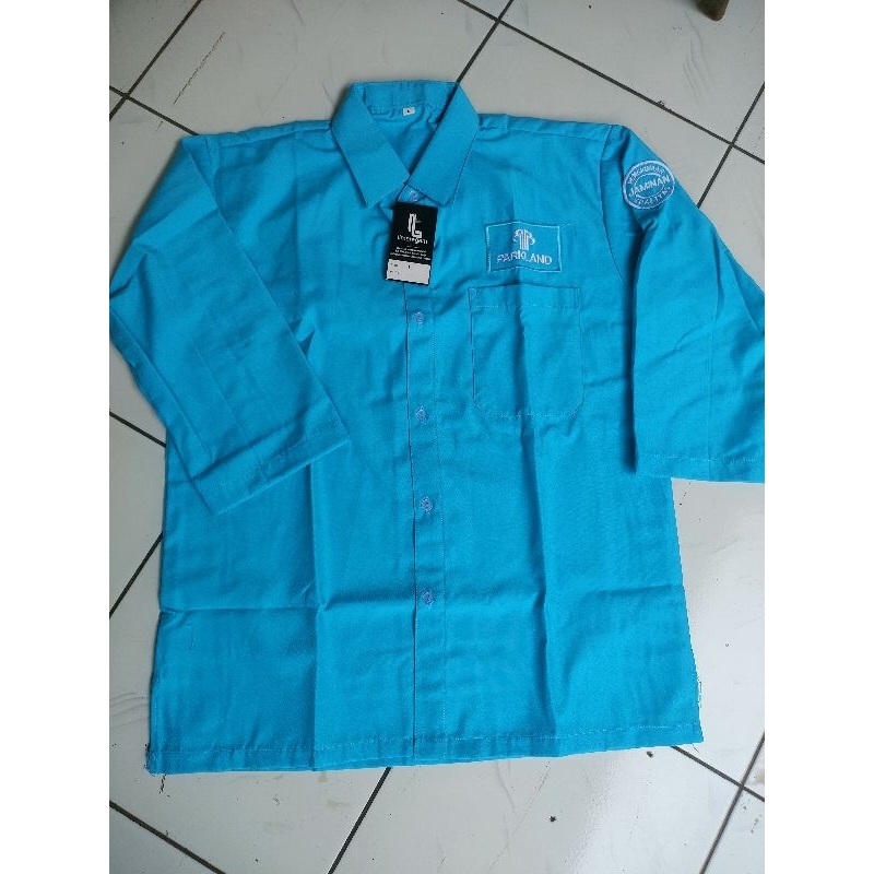 Baju PWI kemeja kerja PWI warna biru Seragam parkland seragam kerja wanita PWI