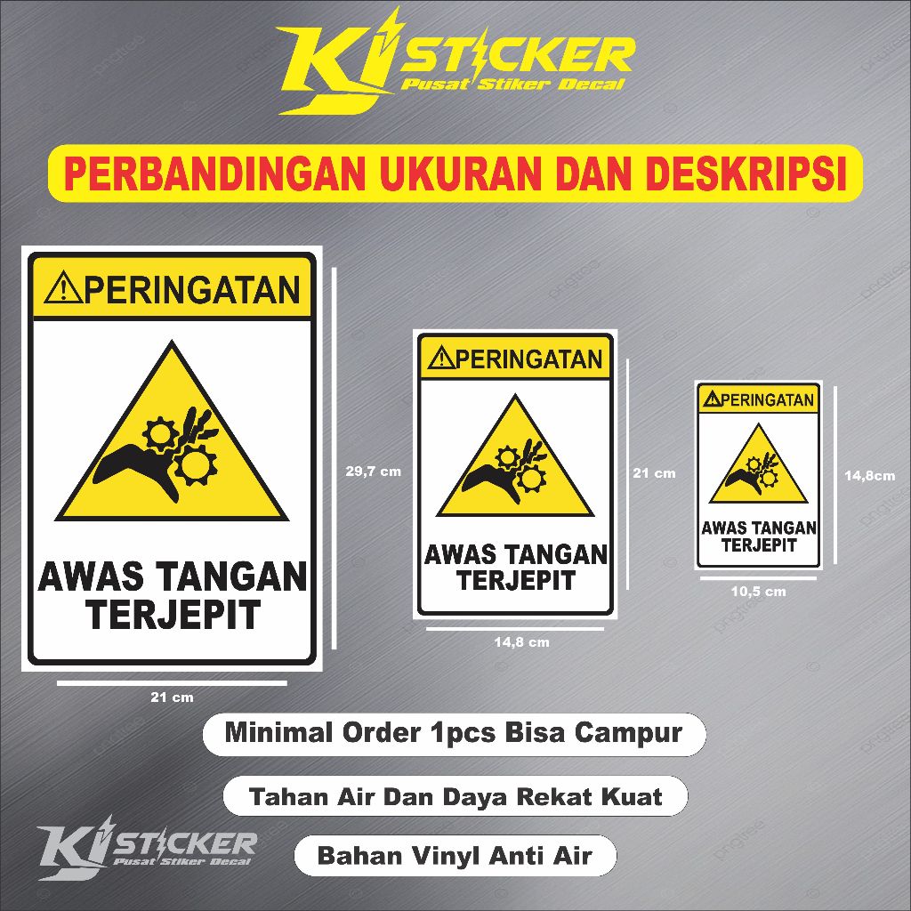 

Promo Stiker Peringatan Awas Tangan Terjepit / Stiker Awas Tangan / Stiker Safety