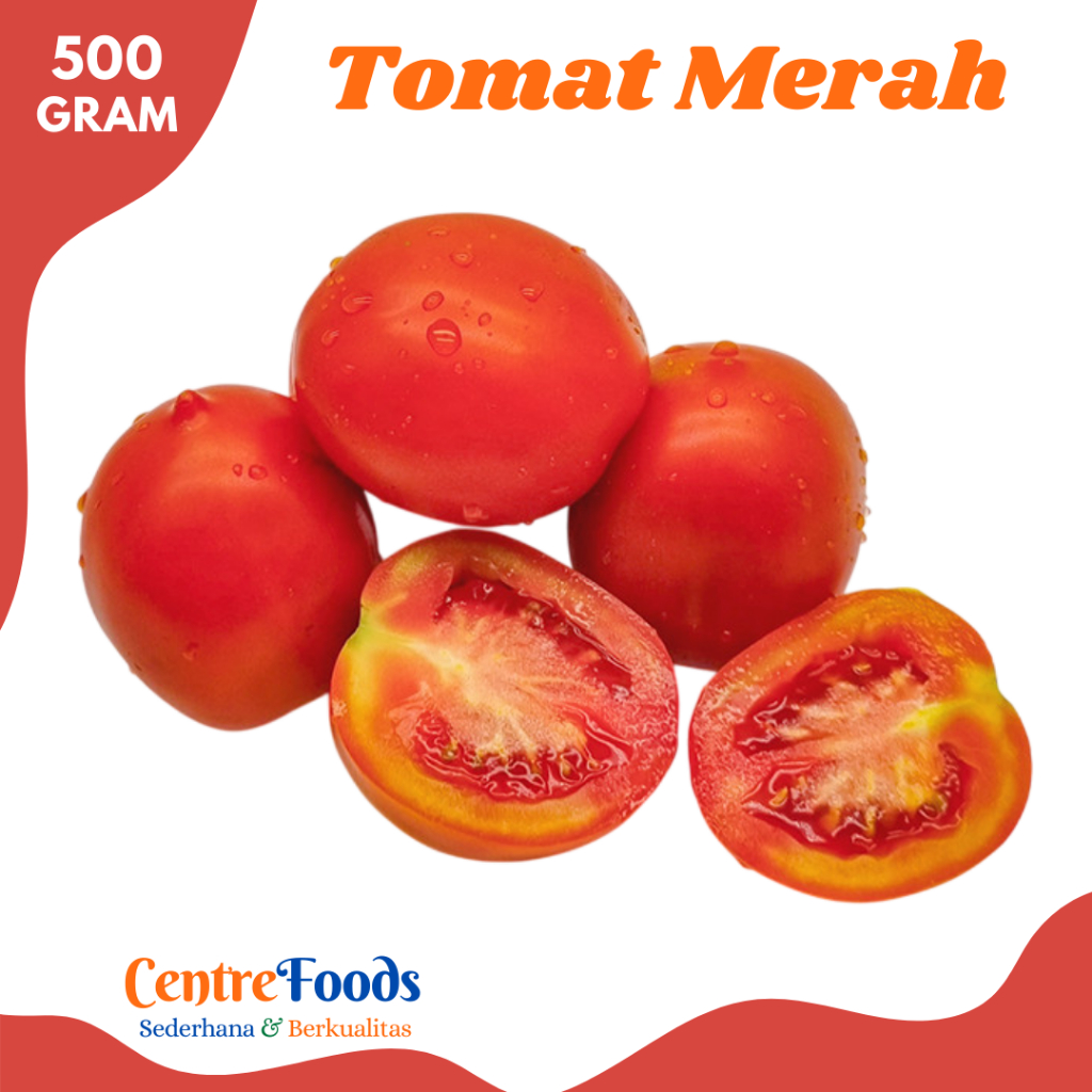 

TOMAT Merah - Tomat Sayur Fresh | 500gr [ Harga Per 0,5 Kg ]