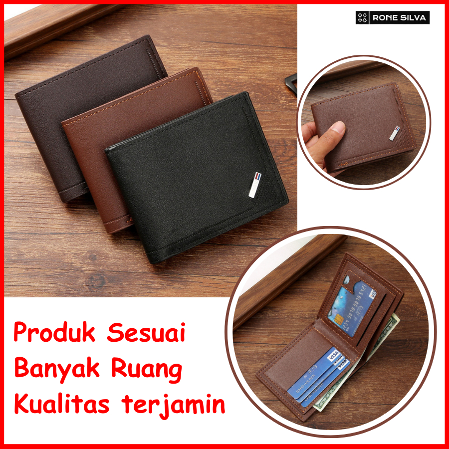 Dompet Laki2 Banyak Slot Pria Kulit Lipat Cowok Kecil Ori Atm Ktp Bapak Terbaru Simpel Genggam Premi