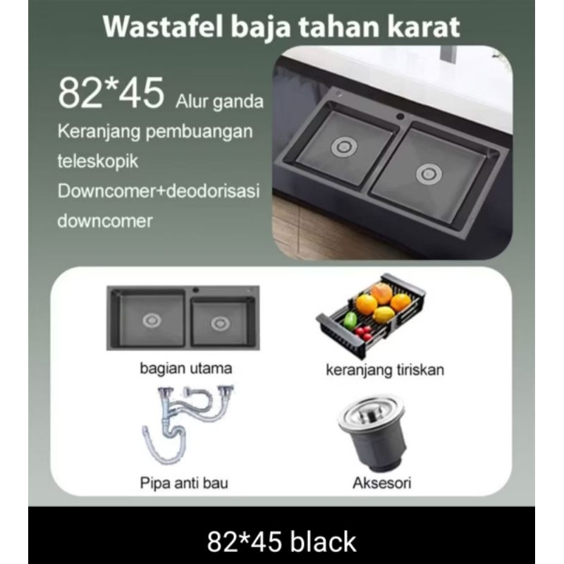 Kitchen Sink/Bak Cuci Piring Stainless 2 Lobang