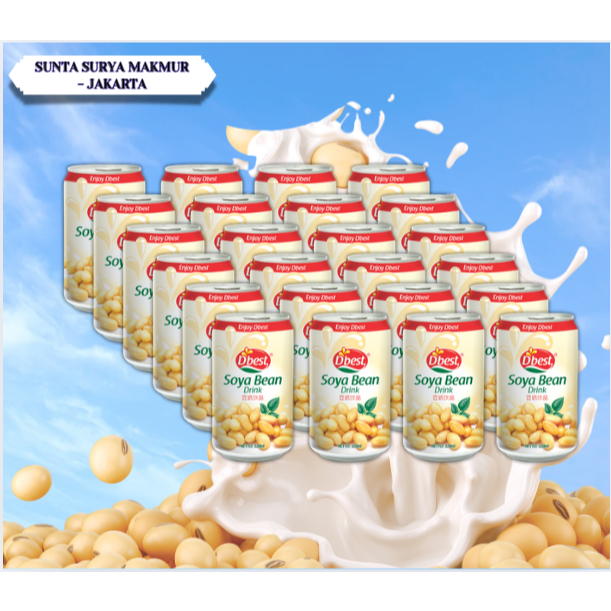 

D'Best Soya Bean Minuman Kaleng 1 Karton isi 24 Pcs