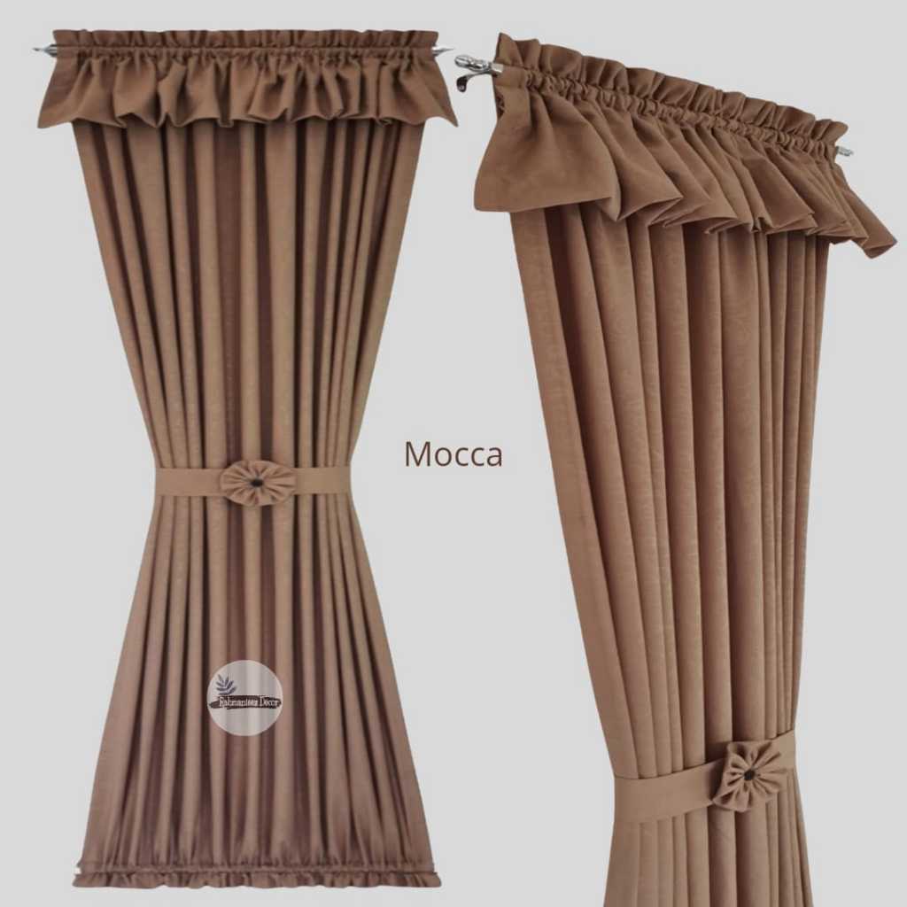 Gorden Kupu Kupu Poni Full Set Sepiral Tebal Mewah Elegan Jendela Minimalis