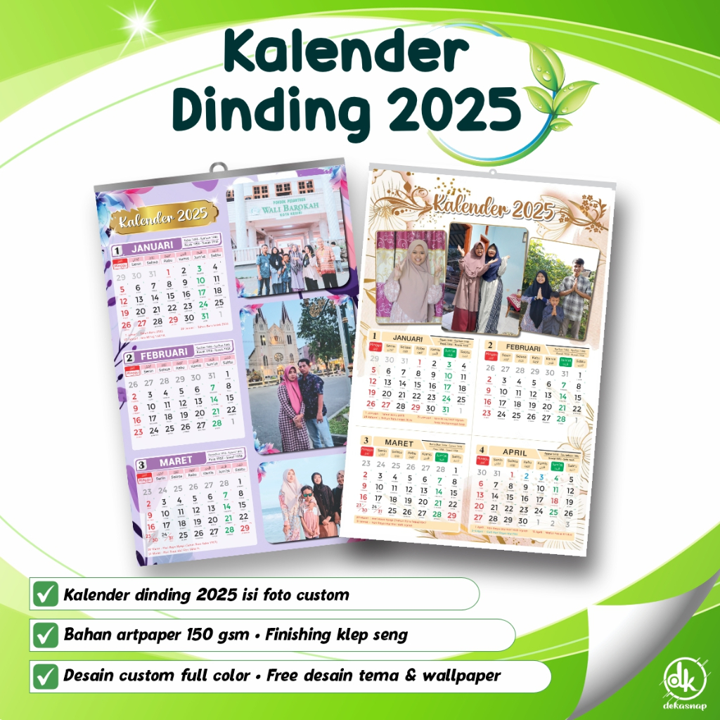 

KALENDER DINDING CUSTOM 2025 | KALENDER 2025 CUSTOM FOTO